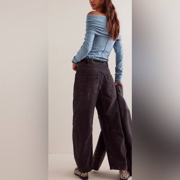 Free People Denim - Free People x We The Free Moxie Barrel Jeans In Nighthawk